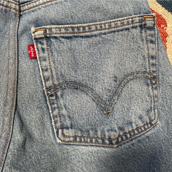 Re/Done Vintage Levi’s 501 destroyed knee raw hem jeans classic wash holes raw - Picture 13 of 17